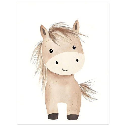 Artfulprints  Avontuurlijke pony   poster 30x40 cm - vtwonen shop