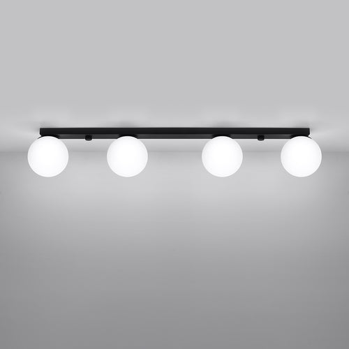 Sollux Lighting Plafondlamp YOLI 4 zwart - 88x12x14,5cm