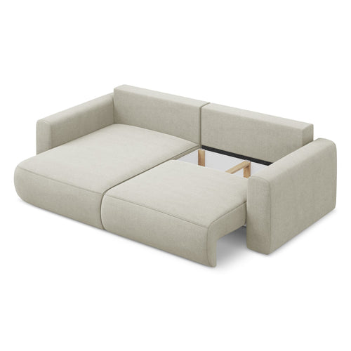 LaMiaSofa hoekbank links Perugia - textuurstof - lichtbeige - 240x149x82
