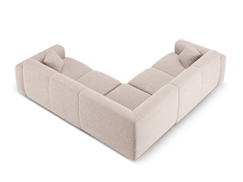 Cosmopolitan Design Symmetrische hoekbank Nolio 5-zits, chenille beige - 252x252x72cm