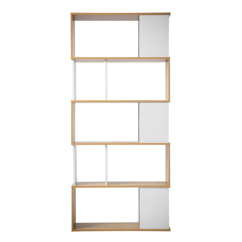 Calicosy - Boekenkast Woonkamer - Wit - 29,5x80x173,5 cm