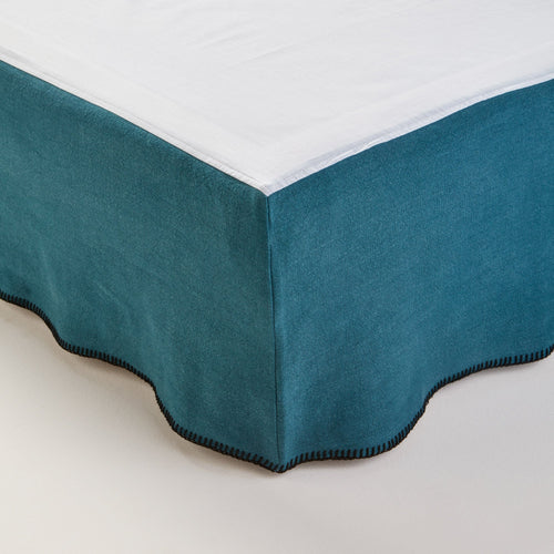 Madura Hoes voor boxspring Nino indigo en zwarte slinger 160x200 cm