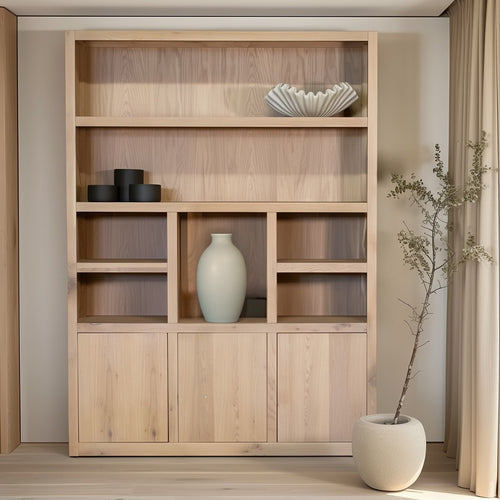 DÉJA Living Wandkast Liam - Naturel Eikenhout - 160x46x220cm - vtwonen shop