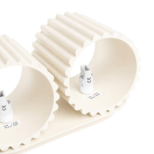Sollux Lighting Wandlamp AURA 2 beige G9 - 21x12x10cm
