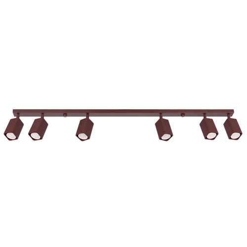 Sollux Lighting Plafondlamp RAYO 6L bruin - 117x6x16,5cm