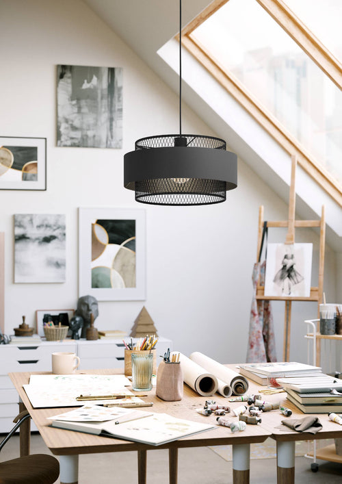 EGLO hanglamp Bazely - e27 - 40 cm - zwart - vtwonen shop