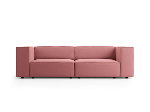 Cosmopolitan Design Bank Arendal 3-zits, flueel, zalm - 102x204x70cm