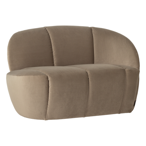 WOOOD 2-zits bankje rechts Mojo - Velvet - Khaki - 73x112x77