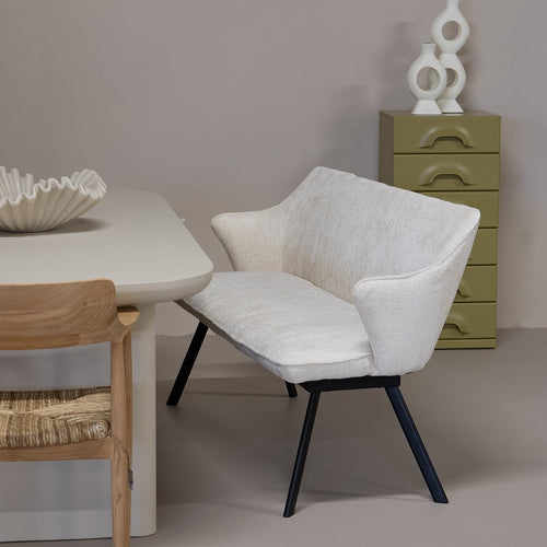 Giga Meubel Eetkamerbank Taylor - Beige Stof - 160x60x88cm