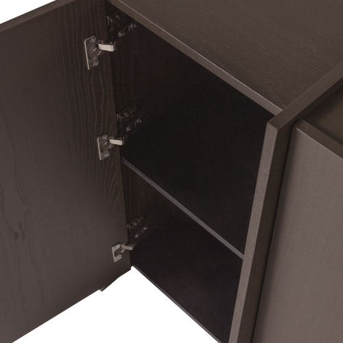 WOOOD 2-deurs kast Brock - Essen Fineer - Middenbruin - 140x102x44