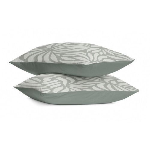 Byrklund - Kussensloop Clean Leaves - 2x 60x70 cm - Groen