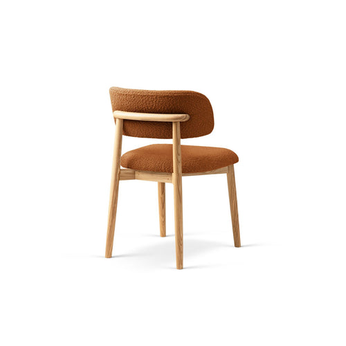 Set van 2 stoelen met gesp Evan boucle terracotta - 51x49.5x77cm