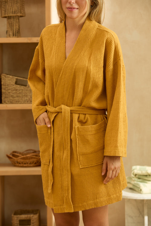 Calma House Badjas Jupiter - Mosterd - Taille L/XL