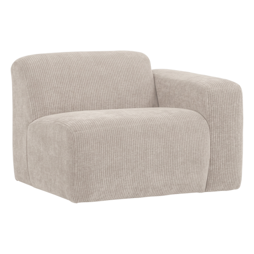 WOOOD 1-zits bank arm rechts Mojo Base - Ribstof - Ecru - 74x105x97