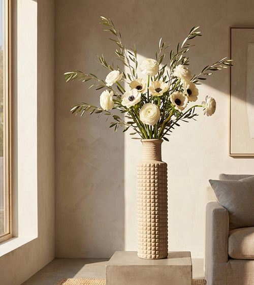 Mauro Ferretti buitenvaas - Ø 24,5x97 cm - beige