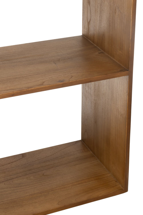 J-Line wandrek Kubus 2p - hout - bruin