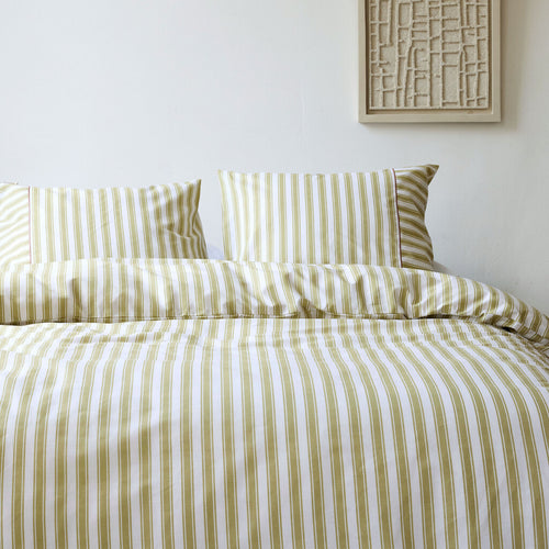 Walra - Dekbedovertrek Refined Lines - 140x220 cm - Groen
