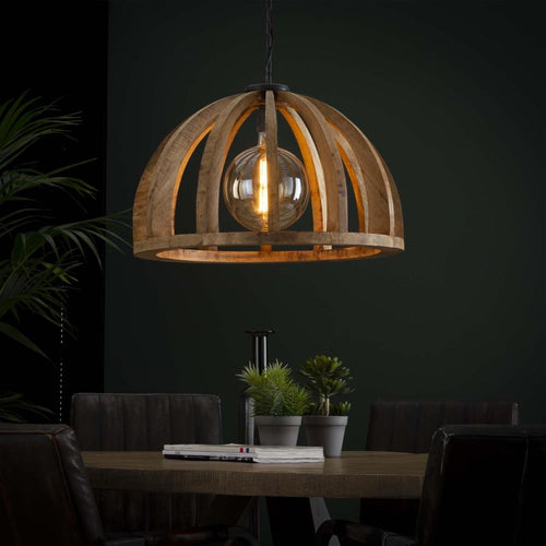 Giga Meubel Hanglamp - Naturel Hout - 1-Lichts - Ø60x150cm