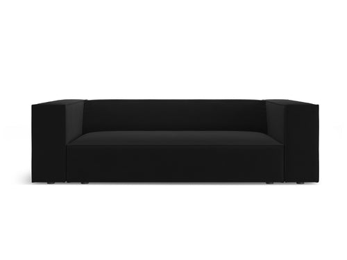 Cosmopolitan Design Bank Arendal 2-zits, flueel zwart - 102x180x70cm