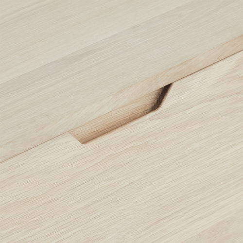 Furnhouse 3-deurs dressoir Nyborg - Witte olie - MDF, Eikenfineer - 45x180x75