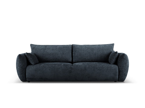 Cosmopolitan Design Slaapbank met opbergdoos Matera 3-zits, chenille, koningsblauw - 108x240x86cm