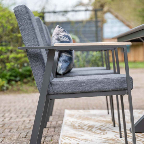 Garden Impressions tuinset Angela - Duuk - donker grijs - Ø150 cm - 6-delig