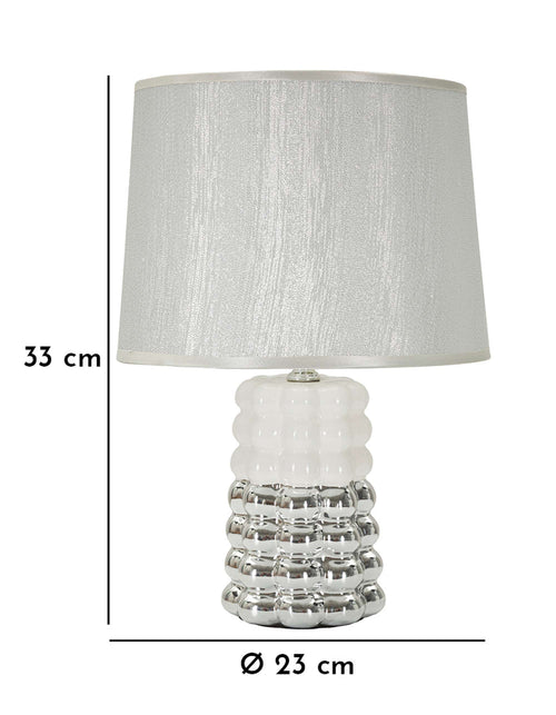 Mauro Ferretti tafellamp - Ø 23x33 cm - wit/zilver