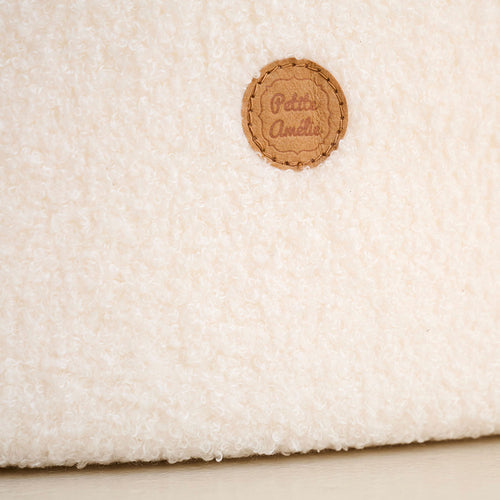 Petite Amélie Ballenbak Rond - 90x30 cm-  Ballenbad incl. 200 ballen - Off-white Teddy - vtwonen shop