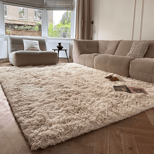Interieur05 vloerkleed Pilo - hoogpolig - ivoorwit - 80 x 150 cm