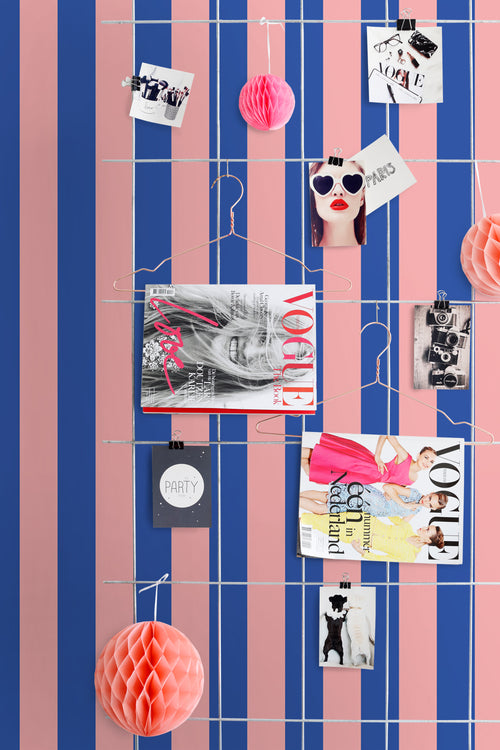 ESTAhome behang strepen licht roze en blauw - 53 cm x 10.05 m - 139907 - vtwonen shop