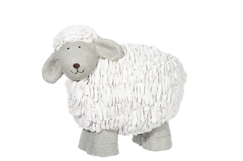 J-Line figuur Schaap - polyresin - wit/grijs - small - vtwonen shop