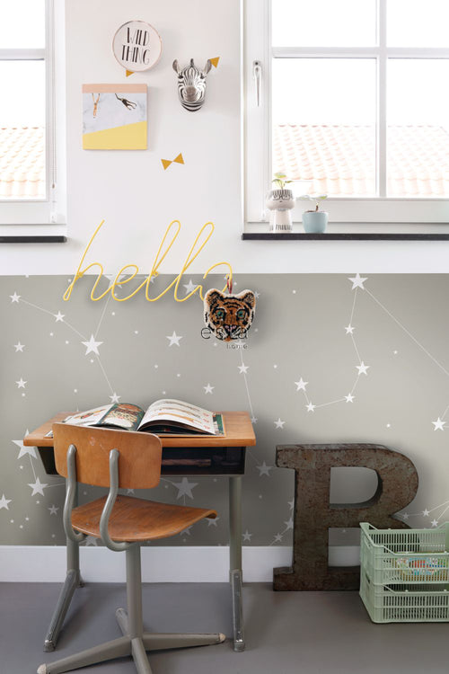 ESTAhome fotobehang starry night taupe - 200 x 279 cm - 158705