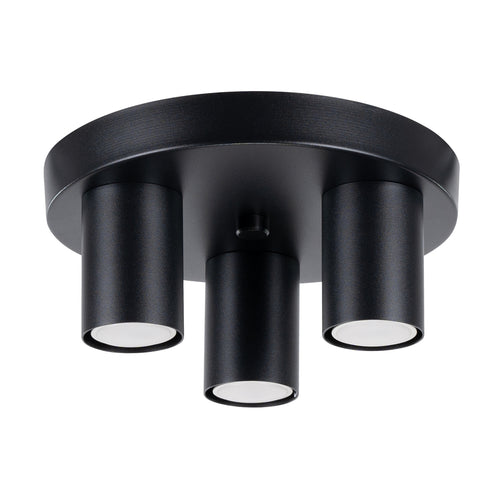 Sollux Lighting Plafondlamp LAGOS 3P zwart - 25x25x12cm