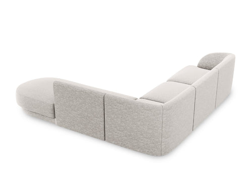 Micadoni rechter hoekbank Miley 6-zits, structurele stof geld - 248x255x70cm
