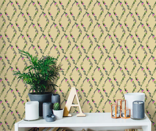 Walls4You behang tropische planten geel en groen - 53 cm x 10 m - 640108 - vtwonen shop