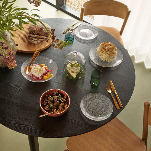 Hübsch bord Fuyu - glas - ø20xh2cm - vtwonen shop