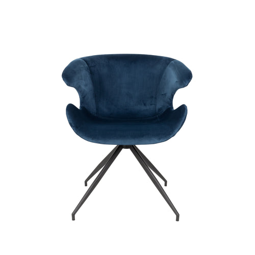 Zuiver Mia Eetkamerstoelen armleuning Blauw  - Set van 2