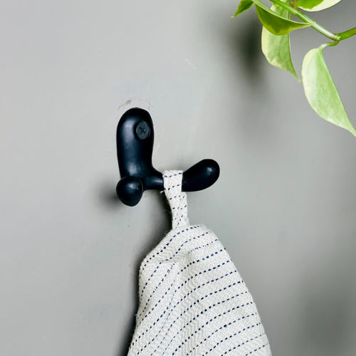 Brût Homeware | Dubbele handdoekhaak | Set van 4 | Kapstokhaak | Wandhaak