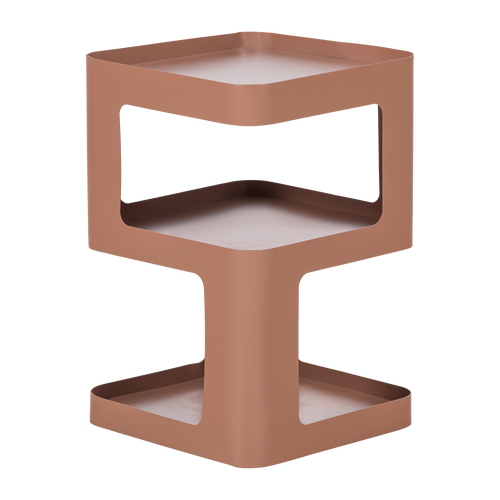 WOOOD bijzettafel/nachtkastje Riv - Metaal - Zalmroze - 54x35x35