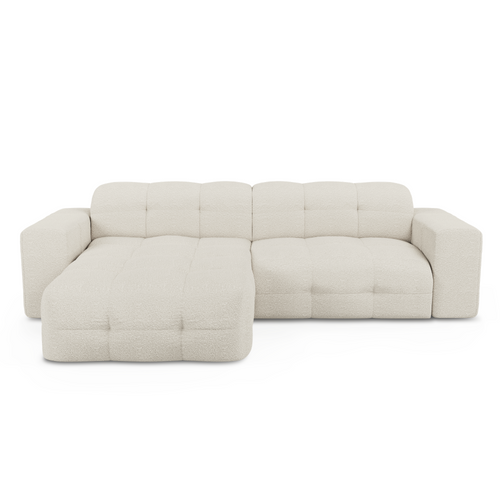 Sia Home - Hoekbanken links MAEL - Bouclette stof - Crème - 230cm