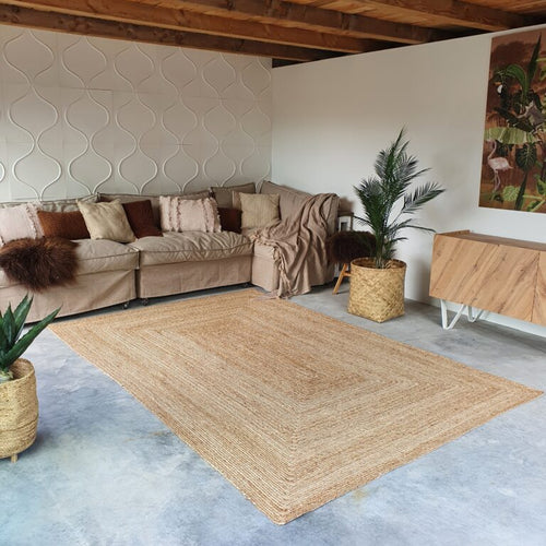 Mrcarpet Jute Vloerkleed Rechthoek naturel 240 x 340cm (Populair) - vtwonen shop