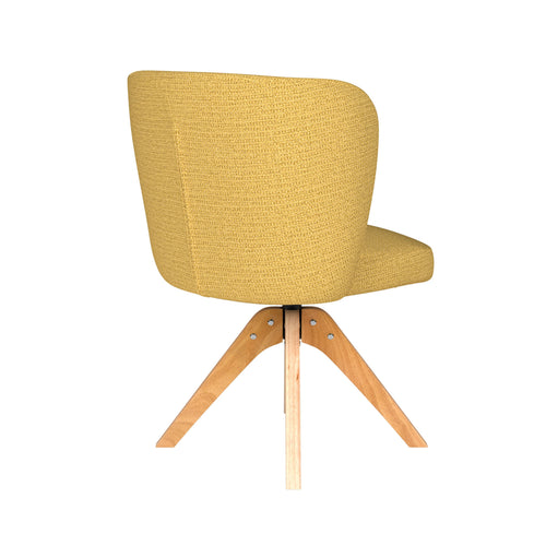 Housecraft Living Stan Eetkamerstoel Draaibaar Hout Okergeel