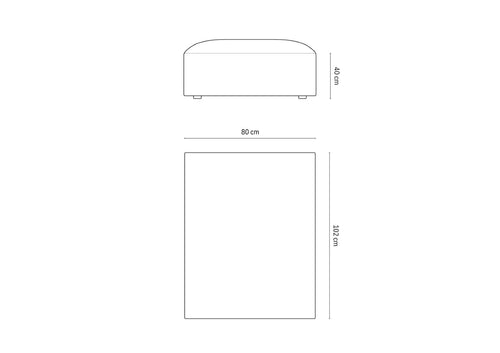 Cosmopolitan Design Poef Chicago flueel groente - 84x102x42cm
