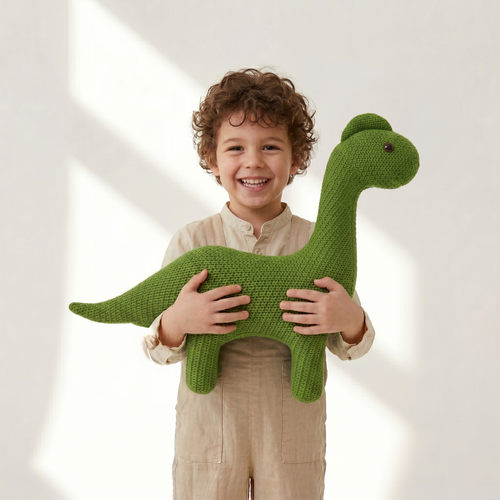 Pintado & Lacado knuffeldier Dinosaur - groente - 45 cm