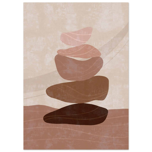 Artfulprints  Boho – Stone balance   poster 50x70 cm - vtwonen shop