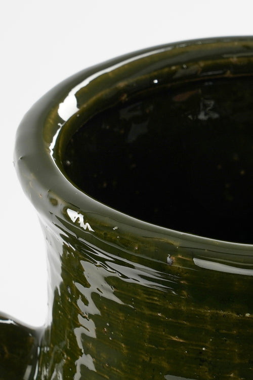 Mica Decorations Elena Vaas - L29 x B26 x H39 cm - Keramiek - Groen