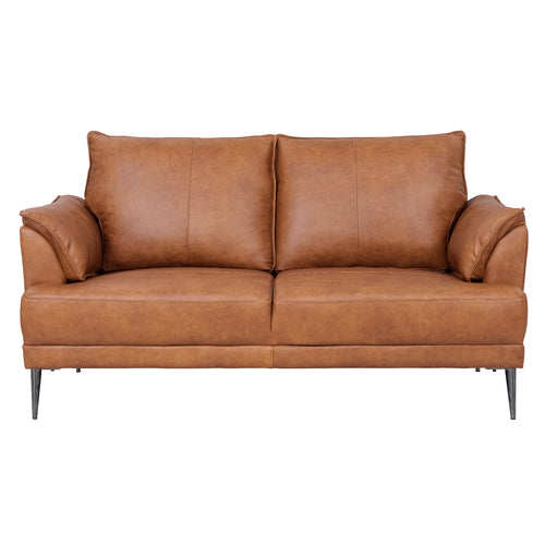 Furnhouse 2-zitsbank Soul - Cognacbruin - Leer - 90x160x88