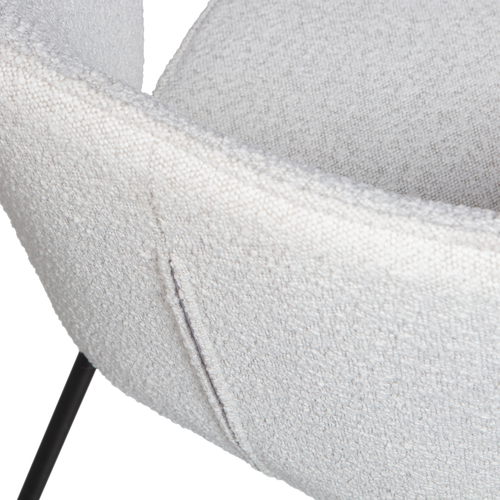WOOOD eetkamerstoelen Admit - Bouclé - Naturel - Set van 6