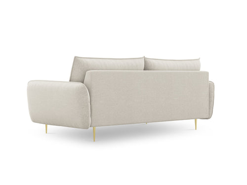 Cosmopolitan Design Bank Vienna 4-zits, structurele stof, lichtbeige - 92x230x95cm