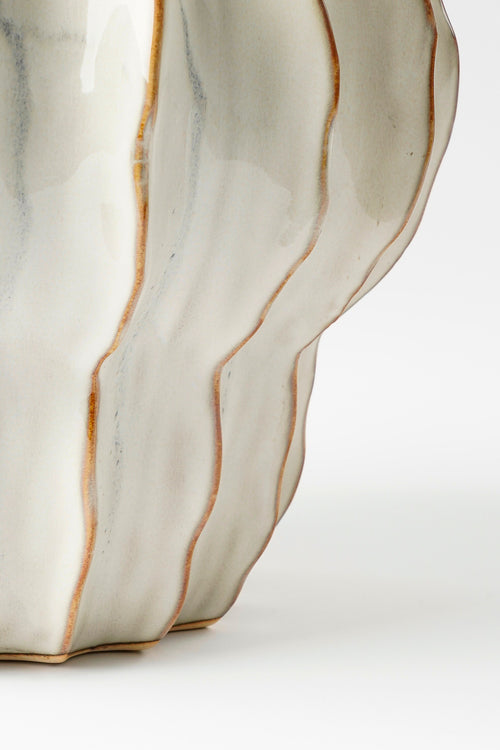 Mica Decorations Altea Bloempot Binnen - H20 x Ø25 cm - Keramiek - Wit